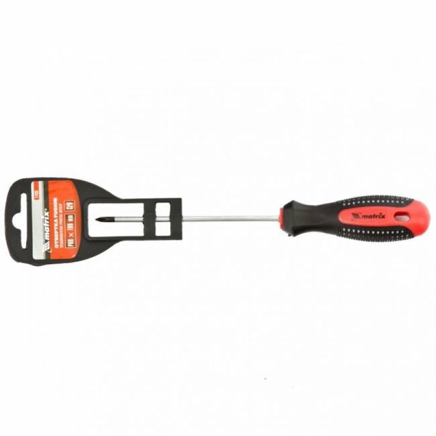 Викрутка Fusion Ph0 х 100 мм, CrV, трикомпонентна рукоятка "anti slip", MTX-114359