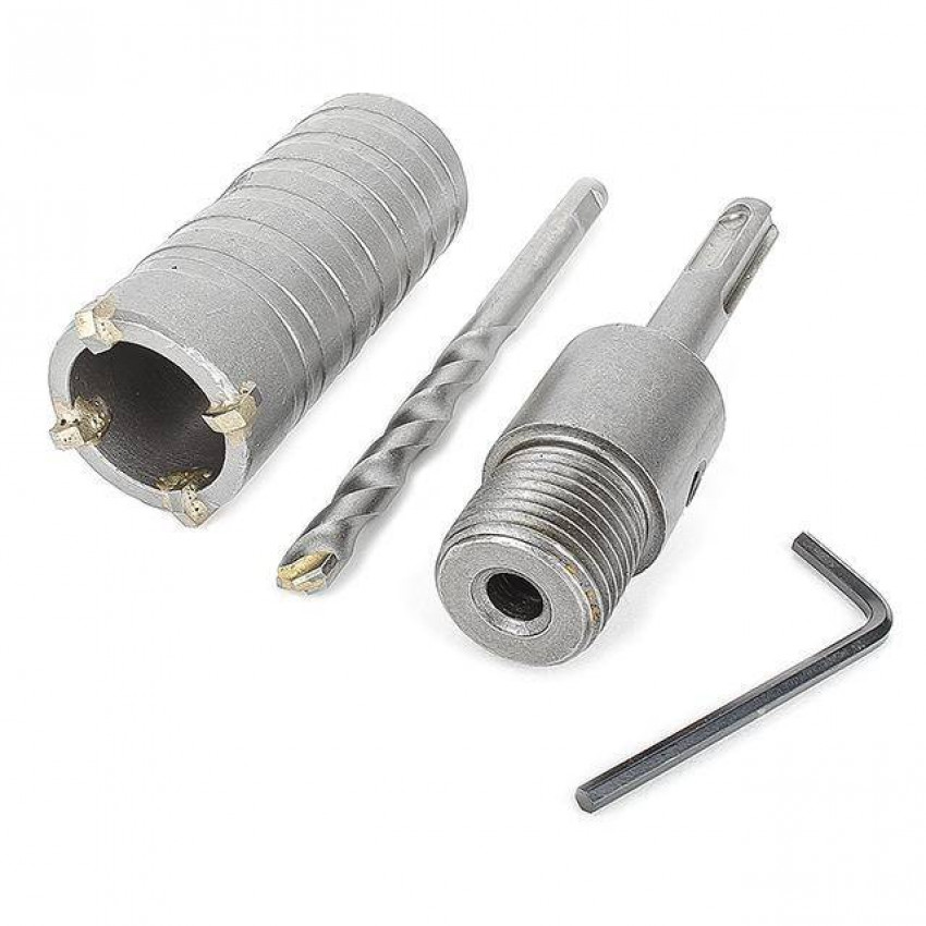 Свердло корончате по бетону 32мм + перехідник SDS Plus 100мм INTERTOOL SD-7032-SD-7032