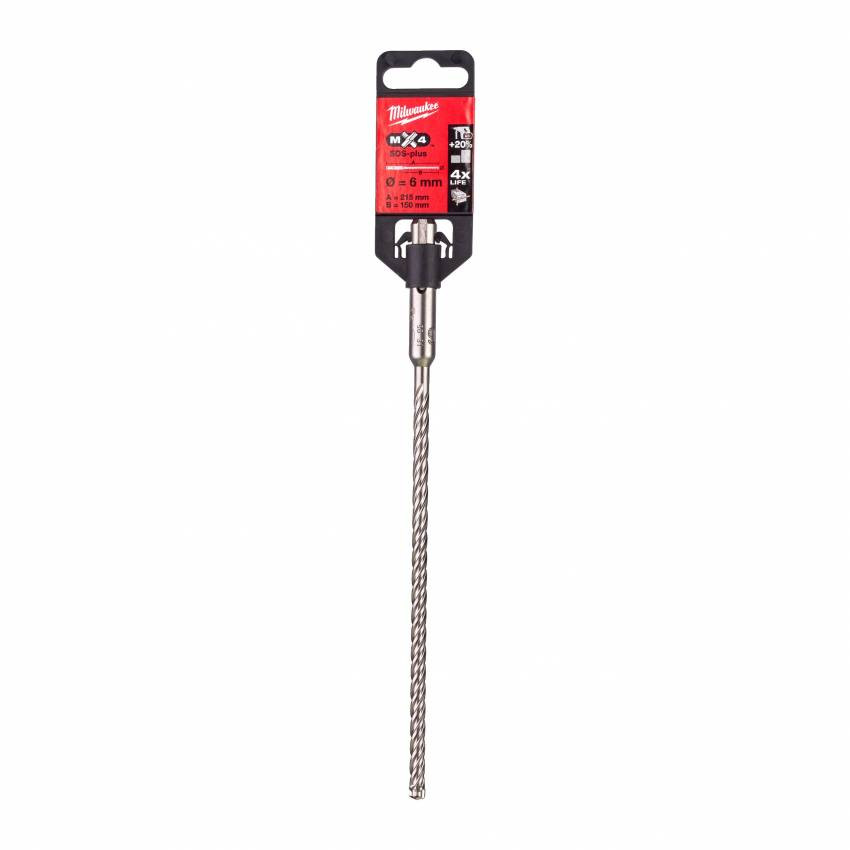 Бур SDS-PLUS MX4 MILWAUKEE, Ø6x215х150мм-4932352013
