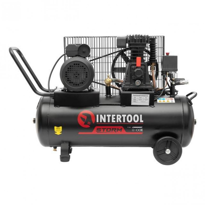 Компресор 50л, 1.8 кВт, 220 В, 10 aтм, 250 л/хв. INTERTOOL PT-0011-PT-0011