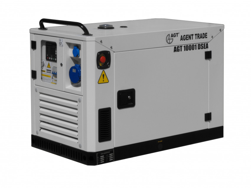 Генератор AGT10001DSEA,230В,50Гц,9,6кВа,3000об/хв,дизель,рід.ох.,AVR,25л,8,5год(8,5кВа),IP23,280 кг-