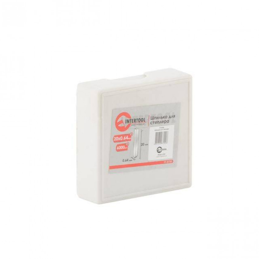 Шпилька для степлера 20мм d = 0.64мм 6000шт/упак INTERTOOL PT-8720-PT-8720