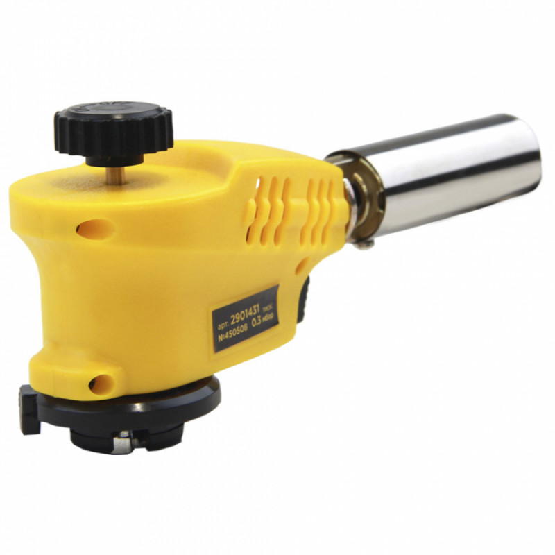 Пальник газовий з регулюванням полум'я зверху та п'єзопідпалом Ø20мм 153мм Sigma (2901431)-2901431