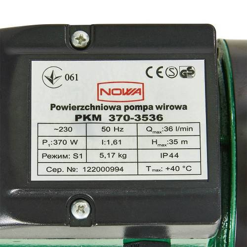 Насос поверхневий вихровий NOWA PKM 370-3536-148870