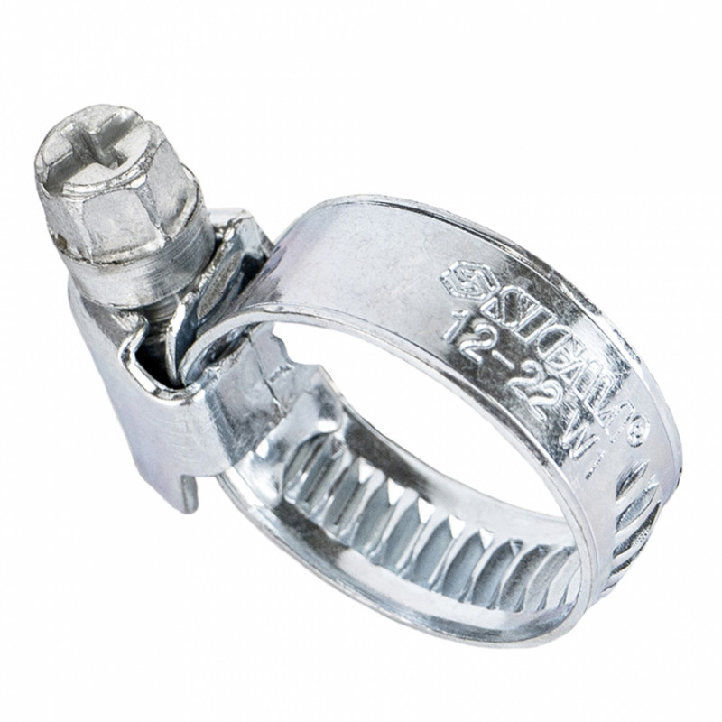 Хомут черв'ячний оцинкований 9мм D12-22мм 25шт Sigma (2511031)-2511031