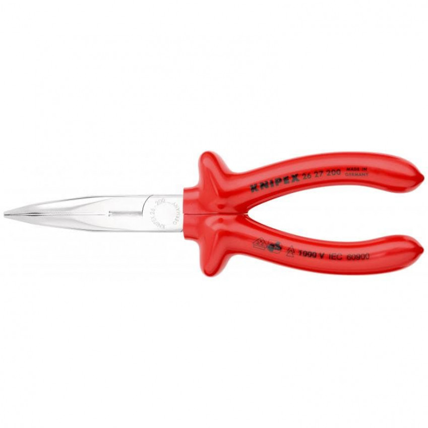 Плоскі круглогубці з ріжучими крайками KNIPEX 26 27 200-26 27 200
