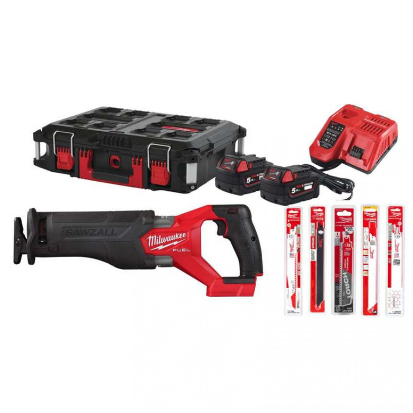 Пила шабельна акумуляторна M18 FSZ100P-502P M18 FUEL COMBO KIT-4933498242