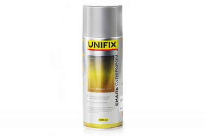 Емаль акрилова Суперхром з дзеркальним ефектом Срібло 400мл UNIFIX-[articul]