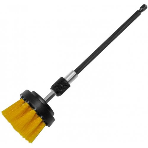 Набір щіток S&R 6 шт, нейлонові жовті: пряма 51 мм, 102 мм, 127 мм дискова 138 мм, кругла 83 мм, подовжувач 150 мм-139002601