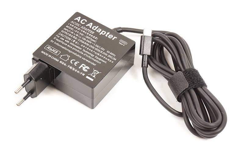 Універсальний адаптер живлення для ноутбуків PowerPlant 220V, 20V 3.25A 65W Type-C-NA700066