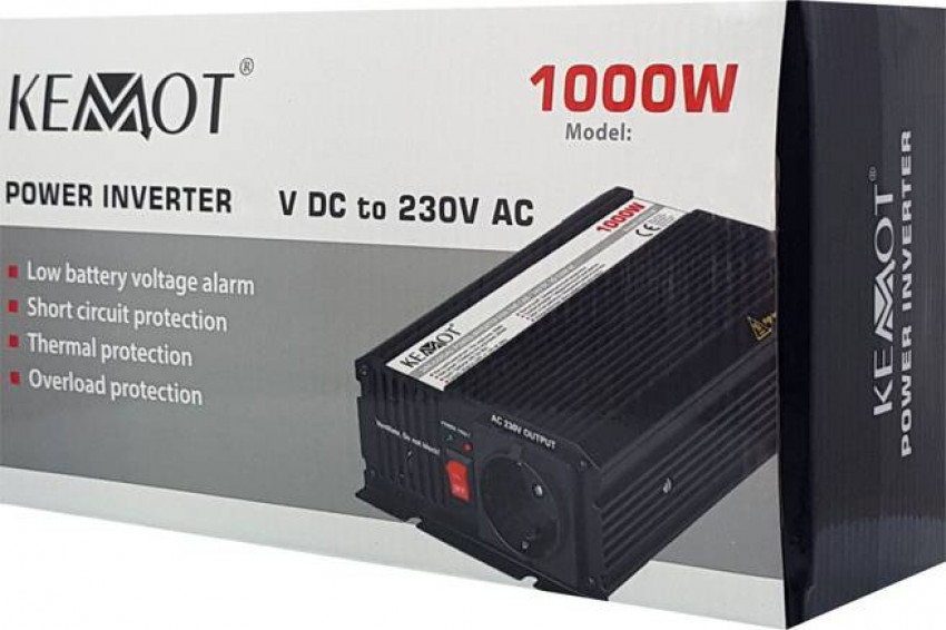 Інвертор автомобільний 24V-220V 1000W перетворювач напруги KEMOT-URZ3166