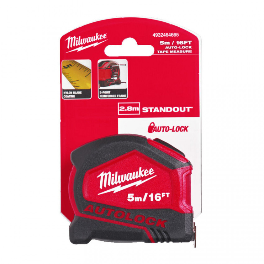 Рулетка з автоблокуванням 5-16/25 MILWAUKEE-4932464665