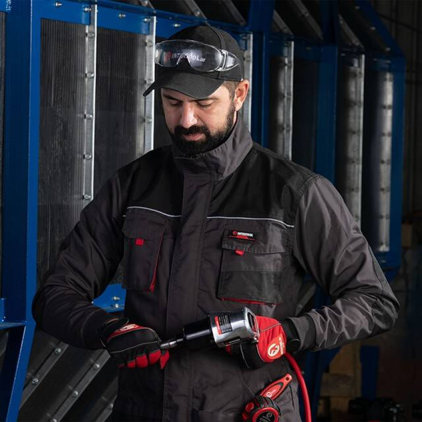 Куртка робоча 80% поліестер, 20% бавовна, щільність 260 г / м2, L INTERTOOL SP-3003-SP-3003