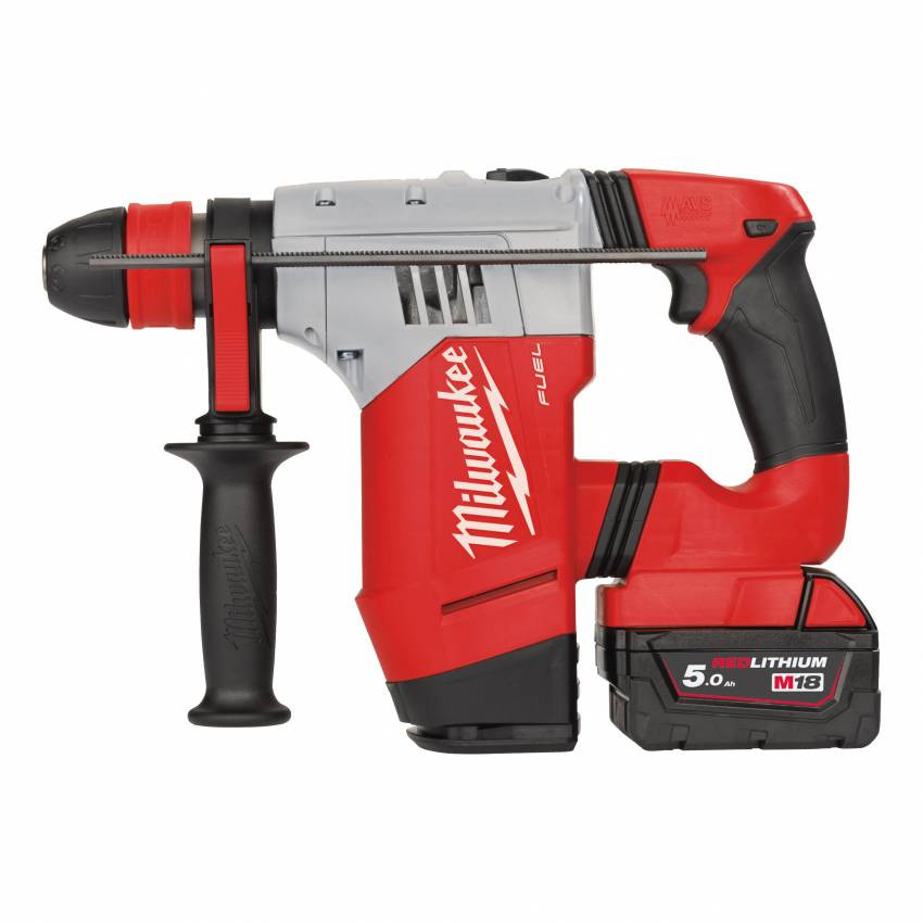 Перфоратор SDS-PLUS акумуляторний MILWAUKEE, M18 CHPX-502X, 4,0Дж (зарядний пристрій, 2 акум.Х 5Ач, HDкейс)-4933451380