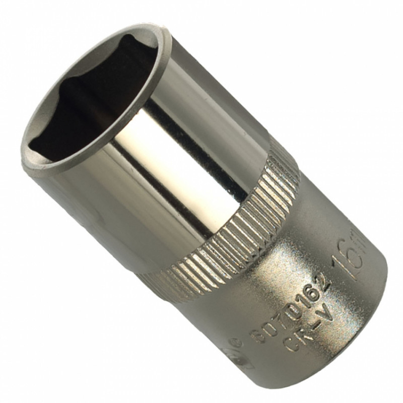 Насадка шестигранна коротка 1/2" 16мм CrV ULTRA (6070162)-6070162