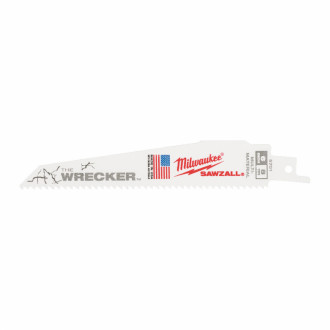 Полотно для шабельних пил WRECKER MILWAUKEE, 150х3,6/2,3мм, (5шт), (метал, деревина з цвяхами)-[articul]