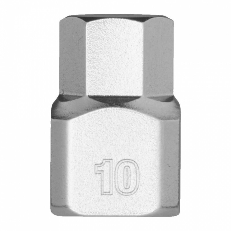 Головка торцева хромована 1/4'' MILWAUKEE укорочена з бітою Hex, 9мм-4932500482