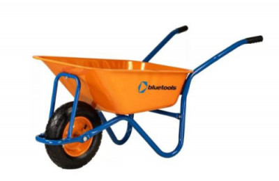 Тачка Dakar фарб 90л рама синя 0,8мм пневмо колесо, BLUETOOLS-[articul]