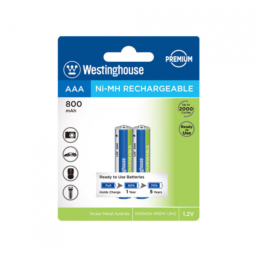 Акумулятор Westinghouse Ni-Mh 800 ААA/R03 2шт/уп blister-NH-AAA800ARBP2
