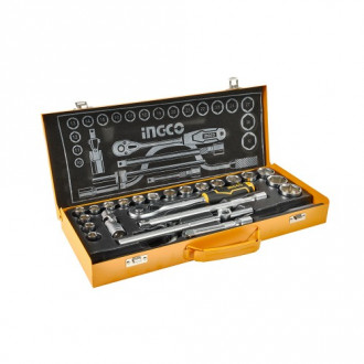 Набір торцевих головок з тріскачкою 1/2" INGCO INDUSTRIAL-[articul]