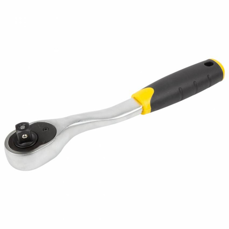 Ключ-трещотка с изогнутой ручкой 1/2" 250мм 72T CrV Sigma (6050091)-6050091