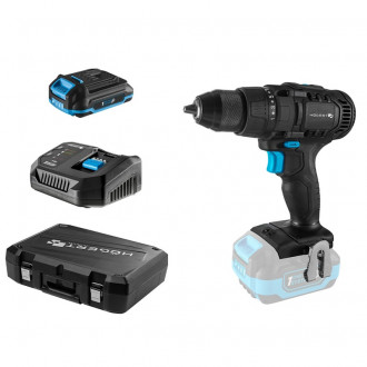 Набір Акумуляторний дриль-шурупокрут 50 Нм 18В + акумулятор 2Аг + зарядний пристрій 4А + кейс HOEGERT 450 (HT2E244-B12DD)-[articul]