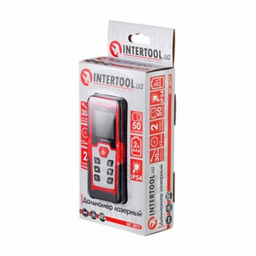 Далекомір лазерний 30м, відкидна ніжка INTERTOOL MT-3073-MT-3073