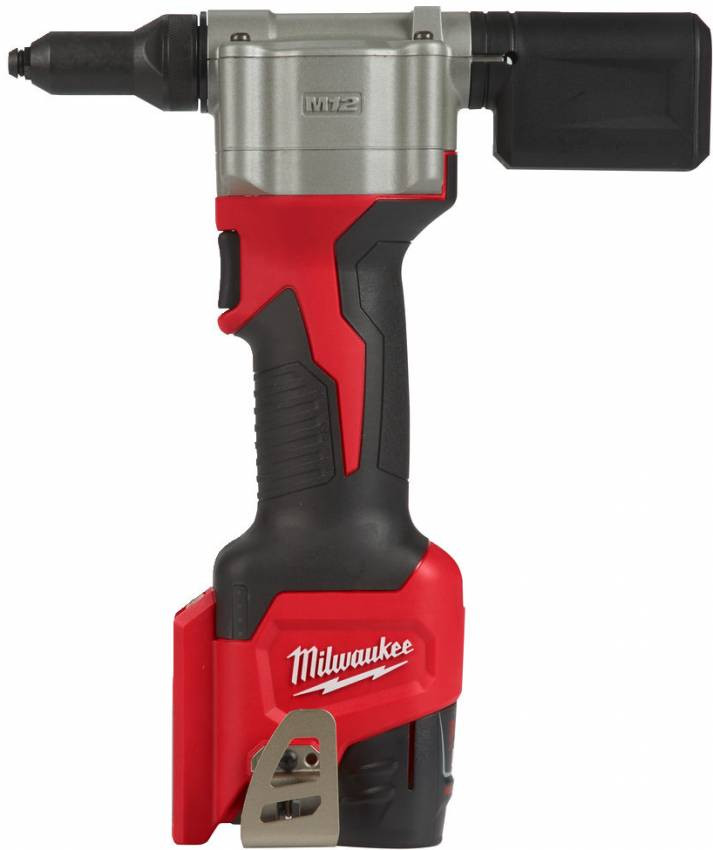 Заклепочник акумуляторний MILWAUKEE M12 BPRT-201X, Ø закл. 2,4-4,8мм, (заряд.пристрій, 1 акум.Х 2Ач, HD кейс)-4933464405