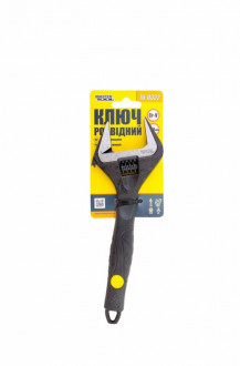 Ключ розвідний MASTERTOOL 200 мм 0-38 мм з обгумованою ручкою Cr-V 76-0322