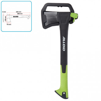 Alloid Pro. Сокира, ручка з фібергласу 600 г, 45см (AX-1845)-[articul]