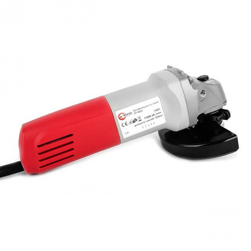 Шліфмашина кутова 750 Вт, 11000 об/хв,125 мм INTERTOOL DT-0263-DT-0263