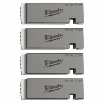 Плашки для нарізання різблення MILWAUKEE, PTR2D 1/2'' - 3/4'' BSPT HS (4шт)  для MXF PTR2-[articul]