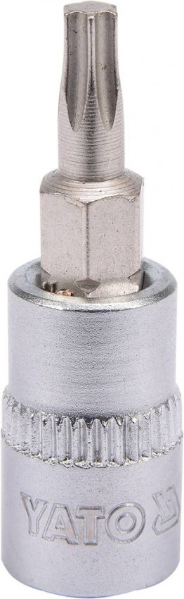 Головка торцева з викруткою. вставкою TORX YATO, з квадром. 1/4", Т20, 1 = 37 мм [150/600], шт-YT-04304