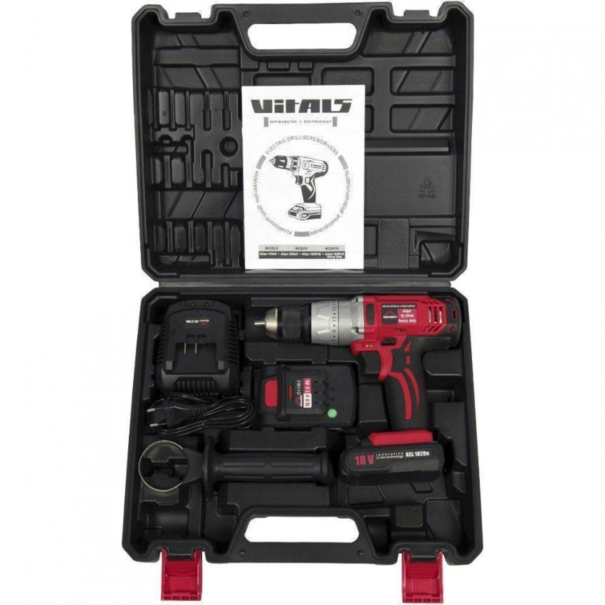 Шуруповерт акумуляторний VITALS Professional AUpd 18/2Pnli heavy duty-52655
