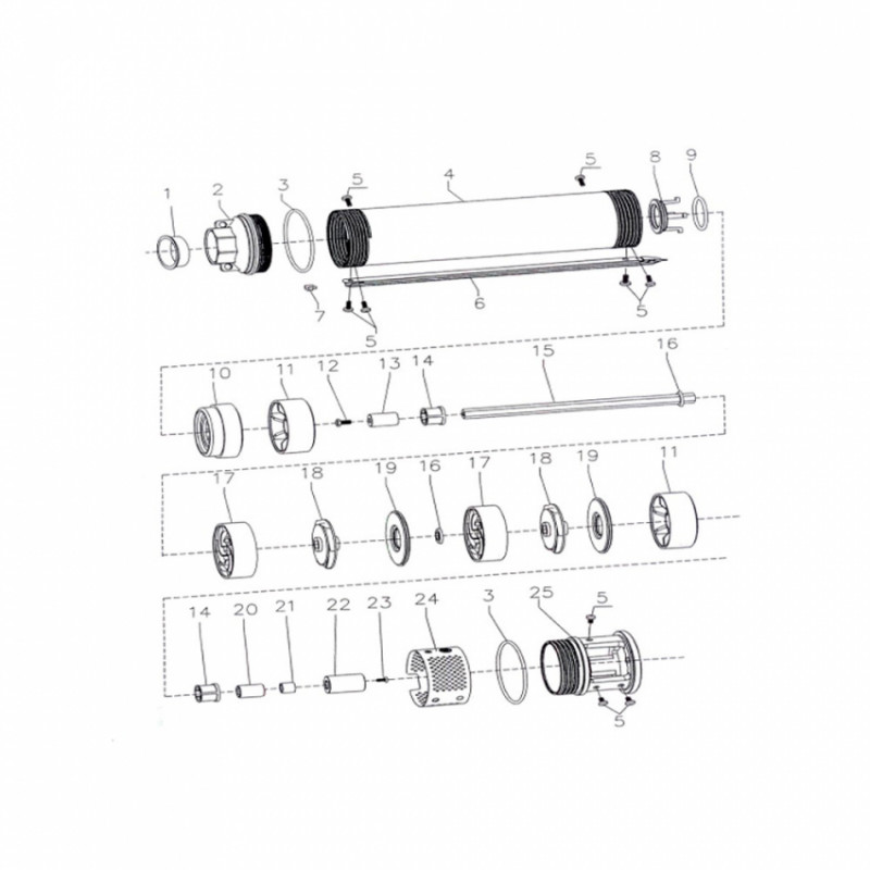 Насос відцентровий свердловинний 3SEm 1.8/14 0.37кВт H 60(46)м Q 45(30)л/хв Кабель Ø80мм 35м AQUATICA (DONGYIN) (777402)-777402