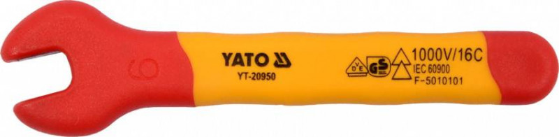 Ключ ріжковий YATO: М6 мм, ізольований корпус VDE до 1000V.-YT-20950