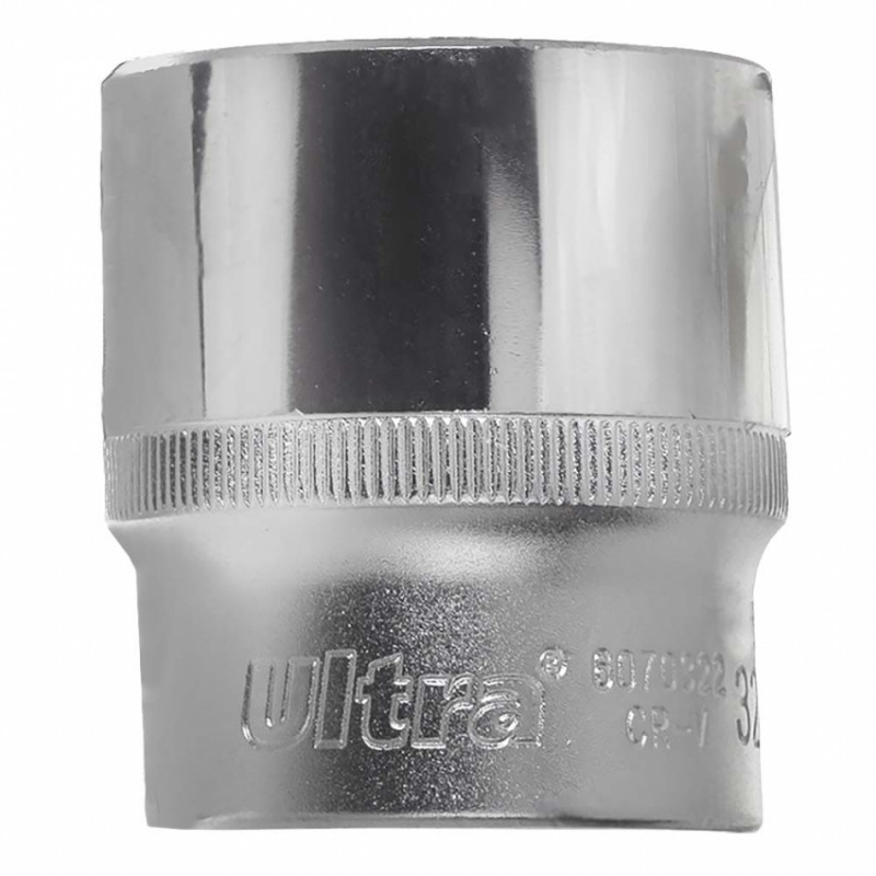 Насадка шестигранна коротка 1/2" 32мм CrV ULTRA (6070322)-6070322