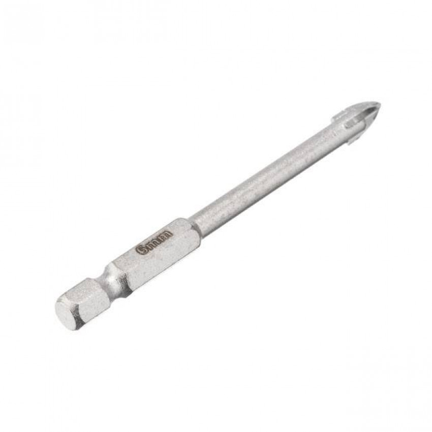 Свердло по склу та кераміці, 6 мм, HEX 1/4" INTERTOOL SD-0286-SD-0286