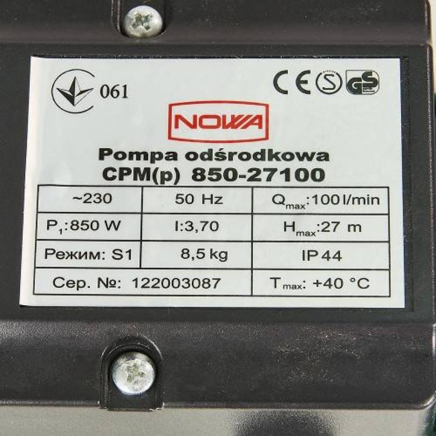 Насос відцентровий NOWA CPM(p) 850-27100-148882