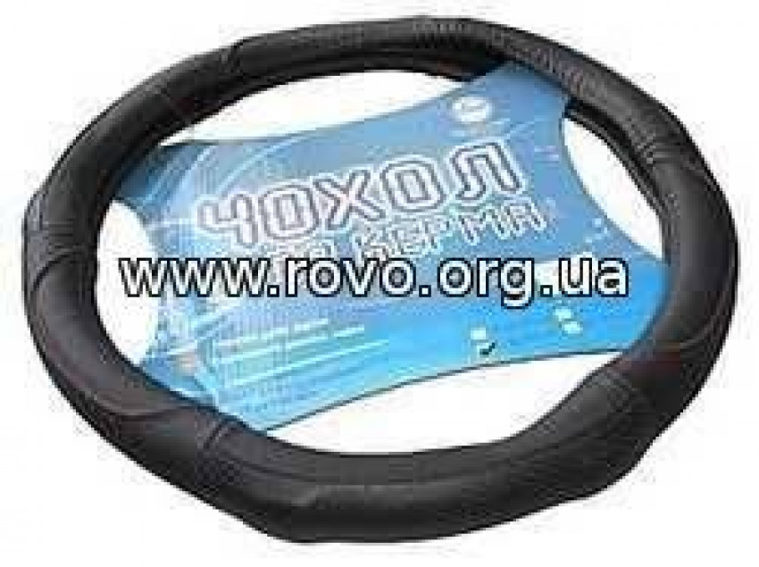Чохол на кермо VITOL SR-5708(BK/BK) M (25)-SR-5708(BK/BK) M (25)