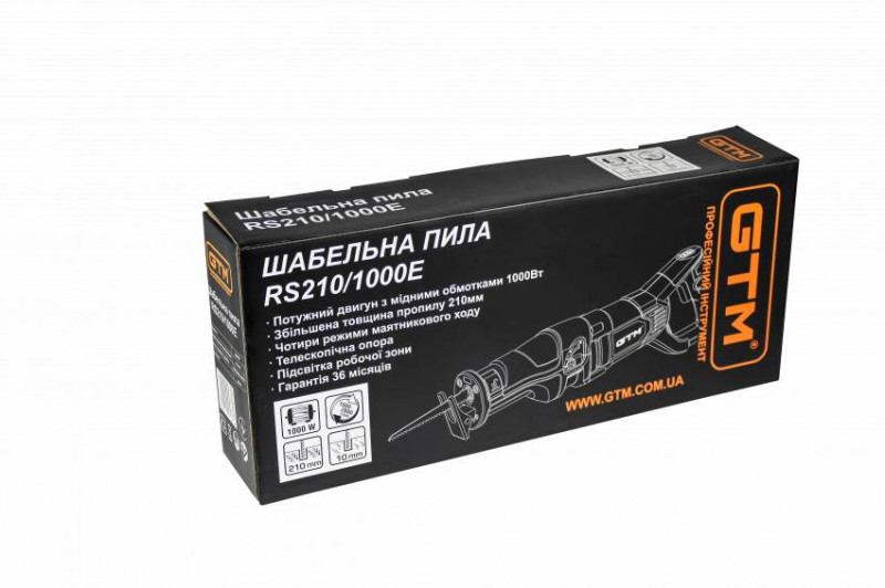 Ножівка маятникова RS210/1000E 1000Вт,1000-2800х/хв, дерево/кол.мет/сталь - 210/28/10мм-RS210/1000E