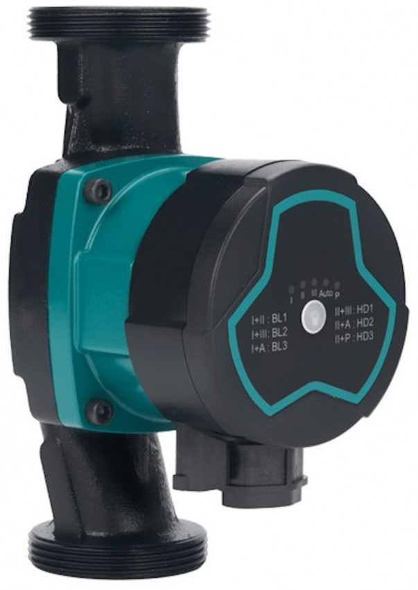Насос циркуляційний енергозберігаючий 5-25Вт Hmax 4м Qmax 47л/хв Ø1½" 180мм + гайки Ø1" AQUATICA GPA25-4/180 III (774043)-774043