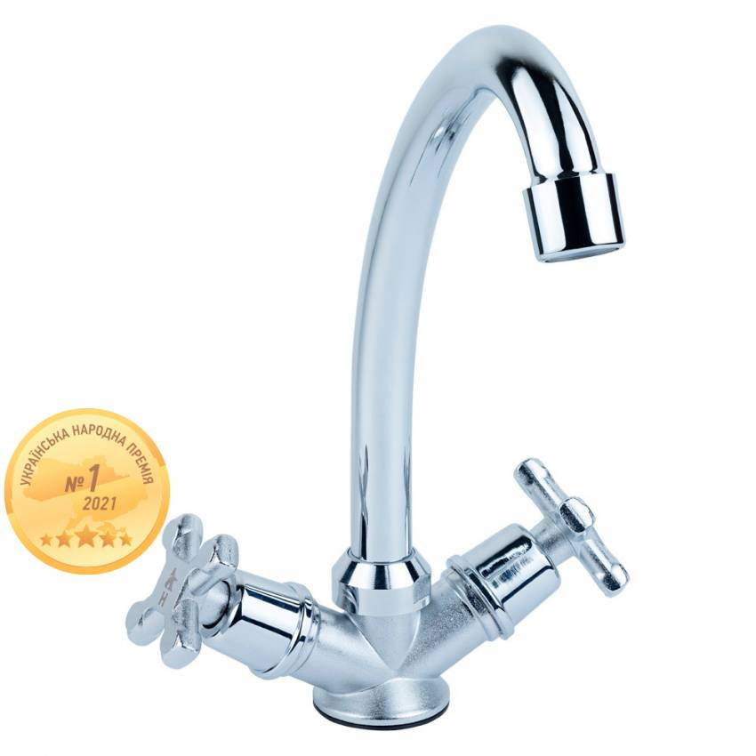 Змішувач QN 1/2" для кухні економ на шпильці AQUATICA (QN-2B158C)-QN-2B158C