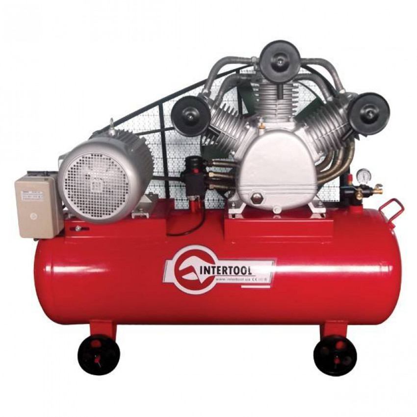 Компресор 300л, 15 кВт, 380 В, 10aтм, 2000 л/хвил. 3 циліндри INTERTOOL PT-0052-PT-0052