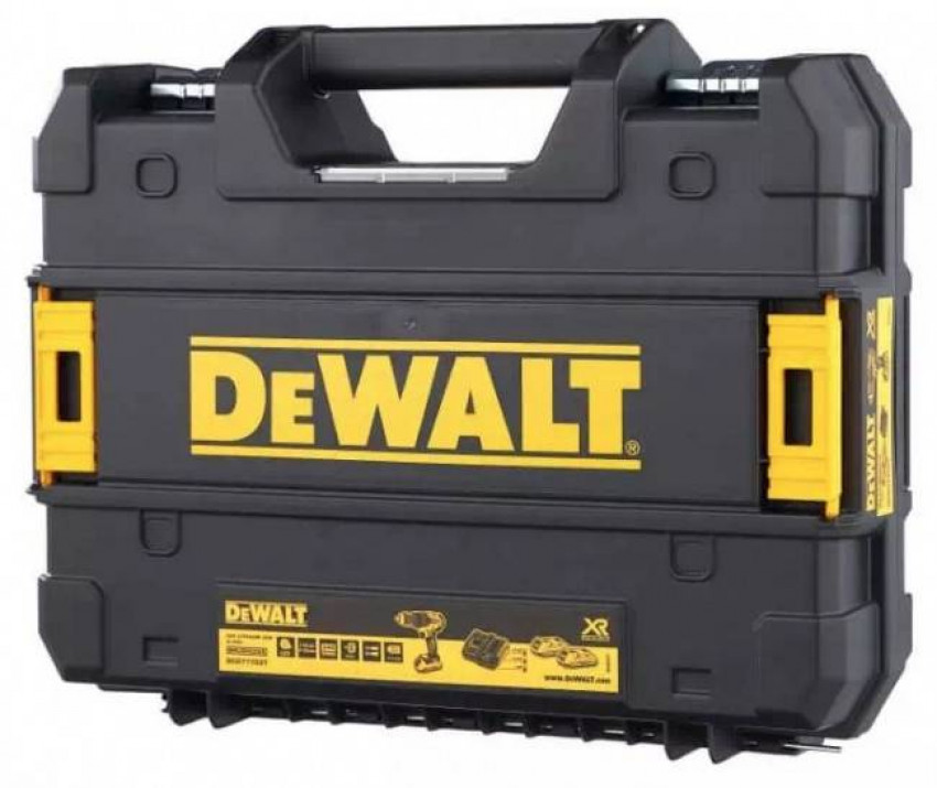 Дриль-шуруповерт акумуляторний безщітковий DeWALT DCD777D2T, безщеточний, ненаголошений, XR Li-Ion 18 В, 2 Ач, 65 Нм, 500-1750 об/хв, патрон 13 мм швидкозатискний, кількість швидкостей - 2, вага 1,1. пристрій, валіза-DCD777D2T