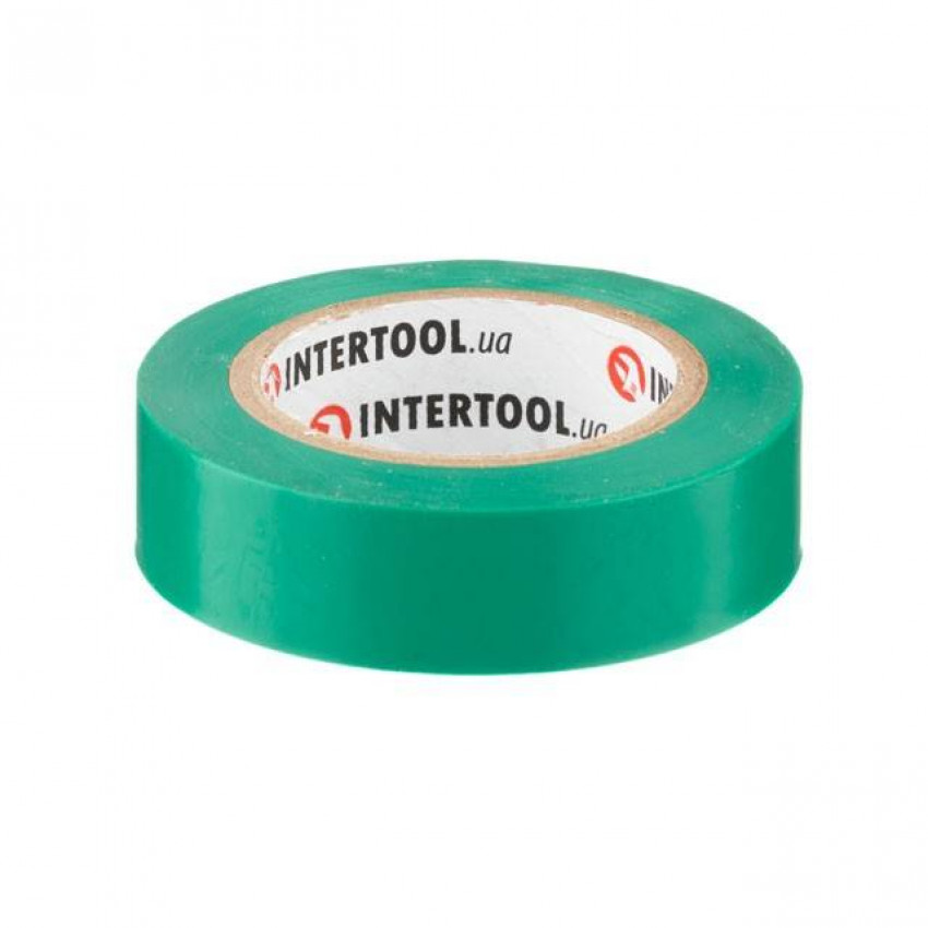 Стрічка ізоляційна 10 м, 17*0,15 мм, зелена INTERTOOL IT-0031-IT-0031