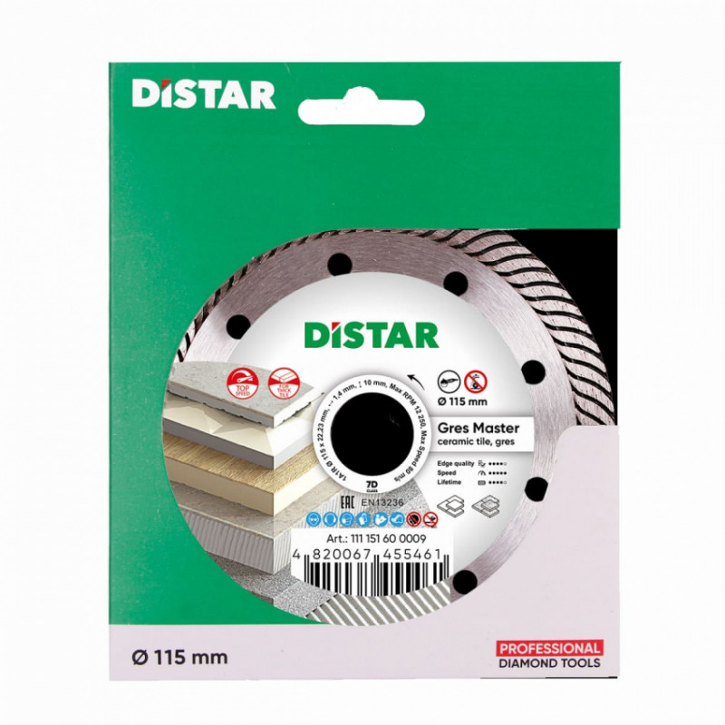 Круг алмазний вiдрiзний 1A1R 115x1,4/1,0x10x22,23 Gres Master-11115160009