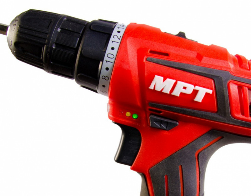 Дриль-шуруповерт акумуляторна MPT 16 В Li-ion 1.5 Аг 2 швидкості 0-400/1450 об/хв 10 мм 2 АКБ кейс MCDT1626.B2-MCDT1626.B2