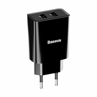 Зарядний пристрій Baseus Speed Mini Dual USB 10.5W Чорний (CCFS-R01)-[articul]