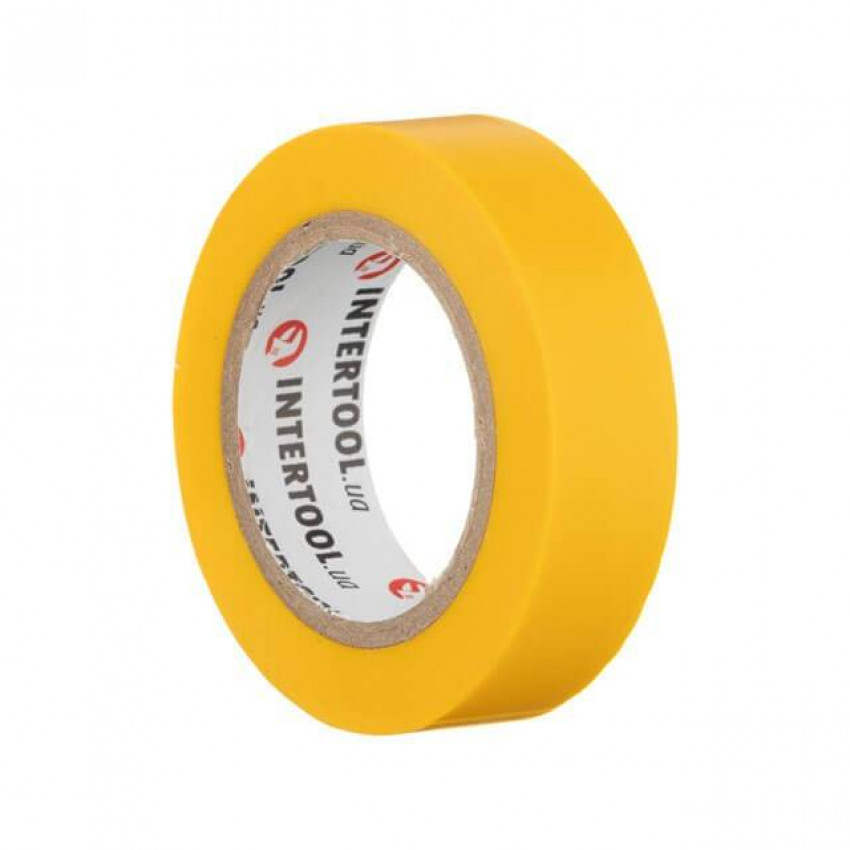 Стрічка ізоляційна 0.15мм*17мм*10м жовта INTERTOOL IT-0032-IT-0032